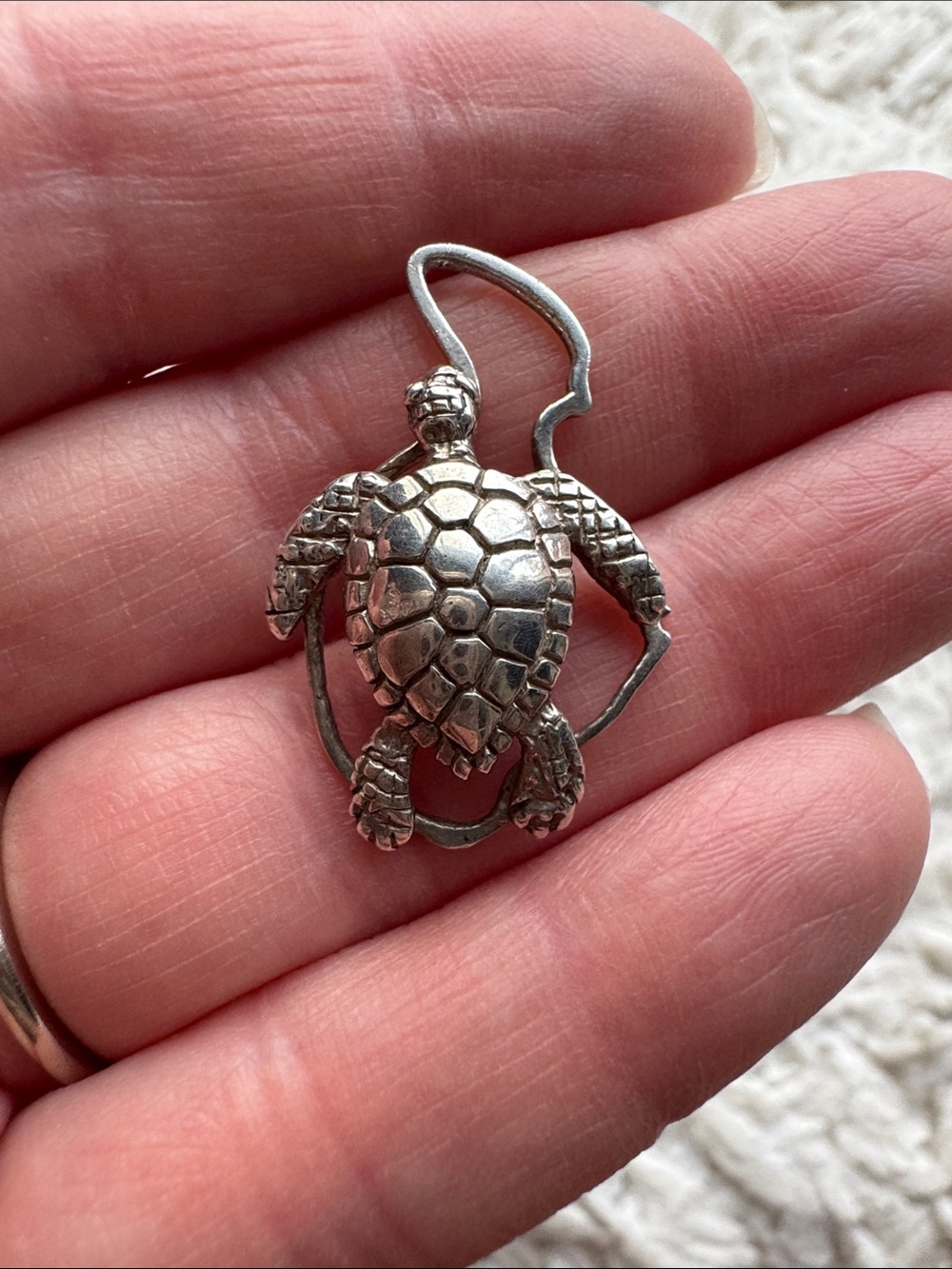 Sterling Silver Turtle Pendant